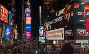 times square billboard message